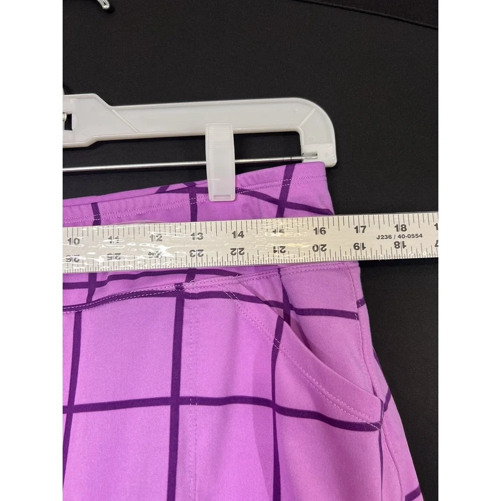 Jofit‎ Golf Skort Womens Large Purple Window Pane Stretch Inner Shorts Pockets